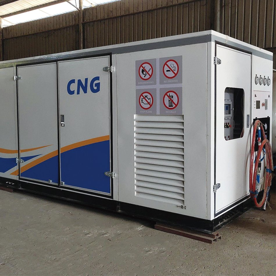 Smart Containerized Air Cooled Compressor 1500nm3/H CNG Daughter Filling Station for Feeding The Gas Pump