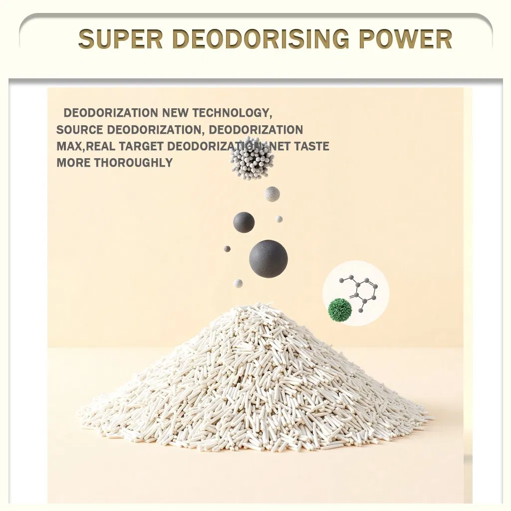 Pet Supplies Tofu Cat Litter 1.5/2.0mm Fresh Air Odour Removal, Antibacterial, Quick Clumping Good Cat Litter Cheap Cat Litter Non-Sticky 99% Dust-Free Pet Sand