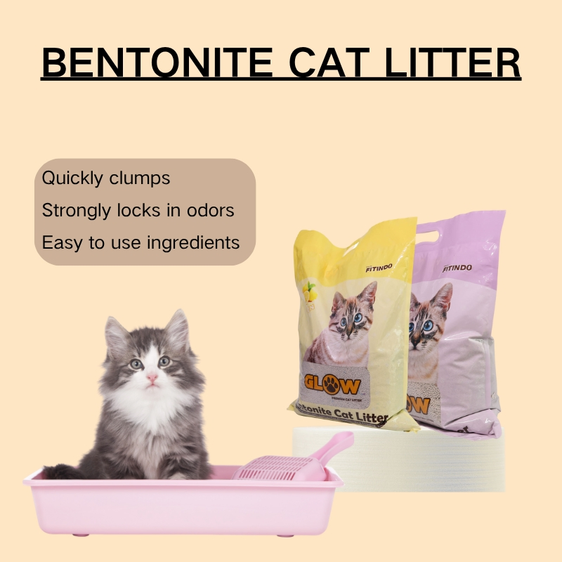 Premium Biodegradable Bentonite Cat Litter, Baby Powder Scent — Clumping Type for Sustainable Pet Care