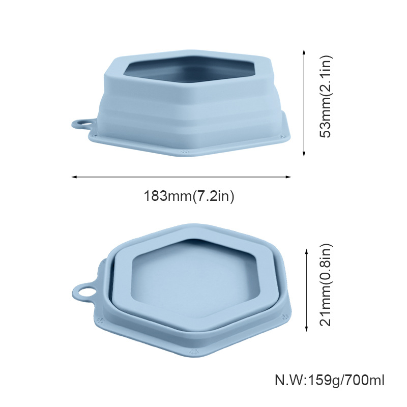 Silicone Foldable Collapsible Lightweight Food Travel Water Bowl for Pet