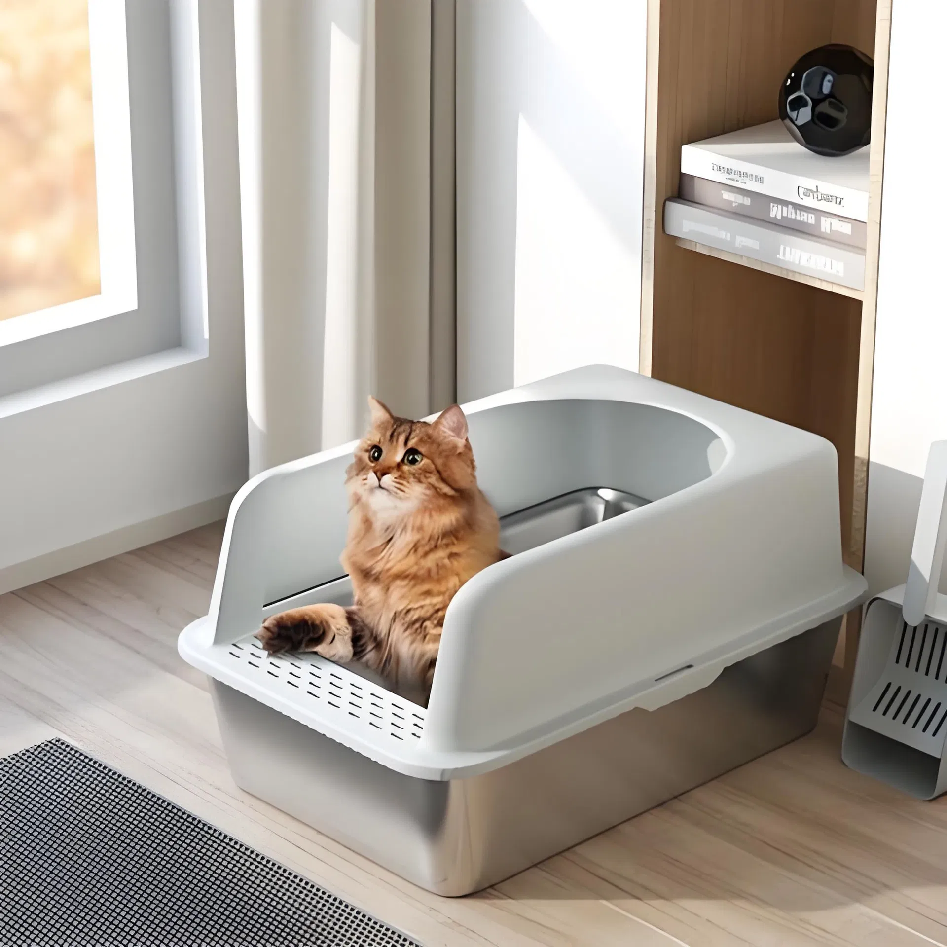 Stainless Steel Cat Litter Box