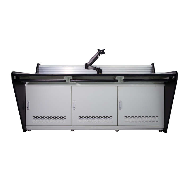 Multi-User Computer Desk for Security Data Center Office Computer Desk with Two Screens