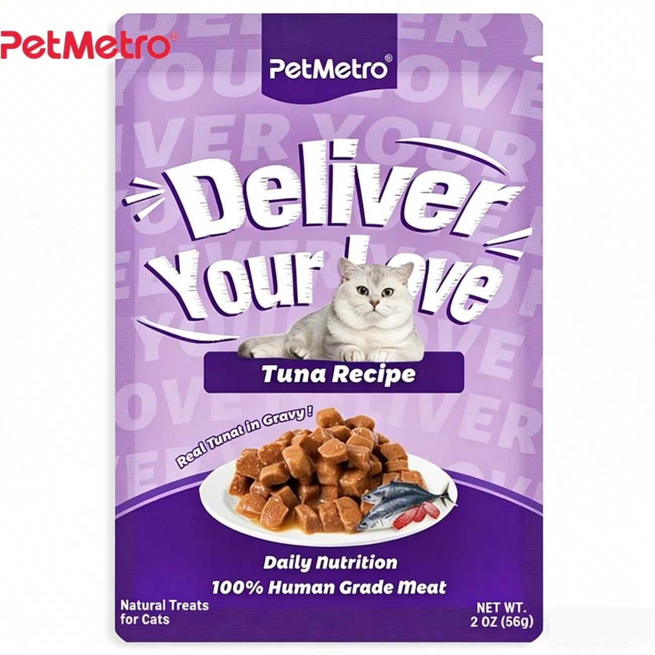 Functional Wet Cat Nutrition Meal for Daily Feeding Programs Chunk Gravy Pouch