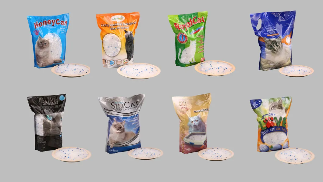 Silica gel cat litter