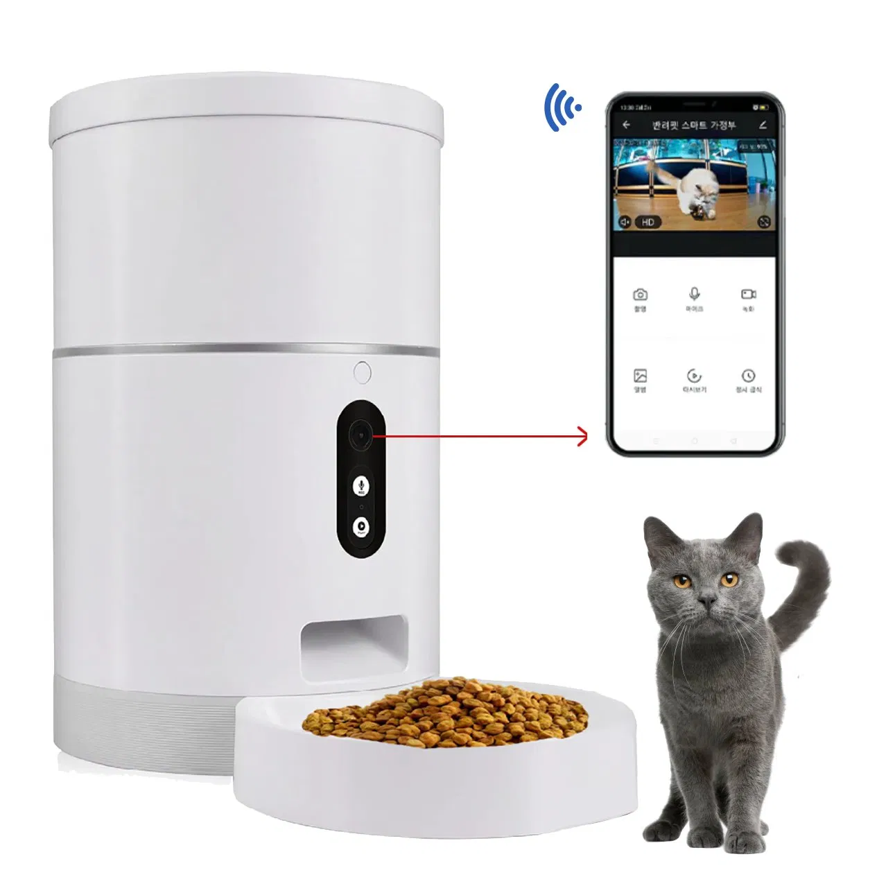 Intelligent Automatic Pet Feeder with Timed Quantitative Feeding