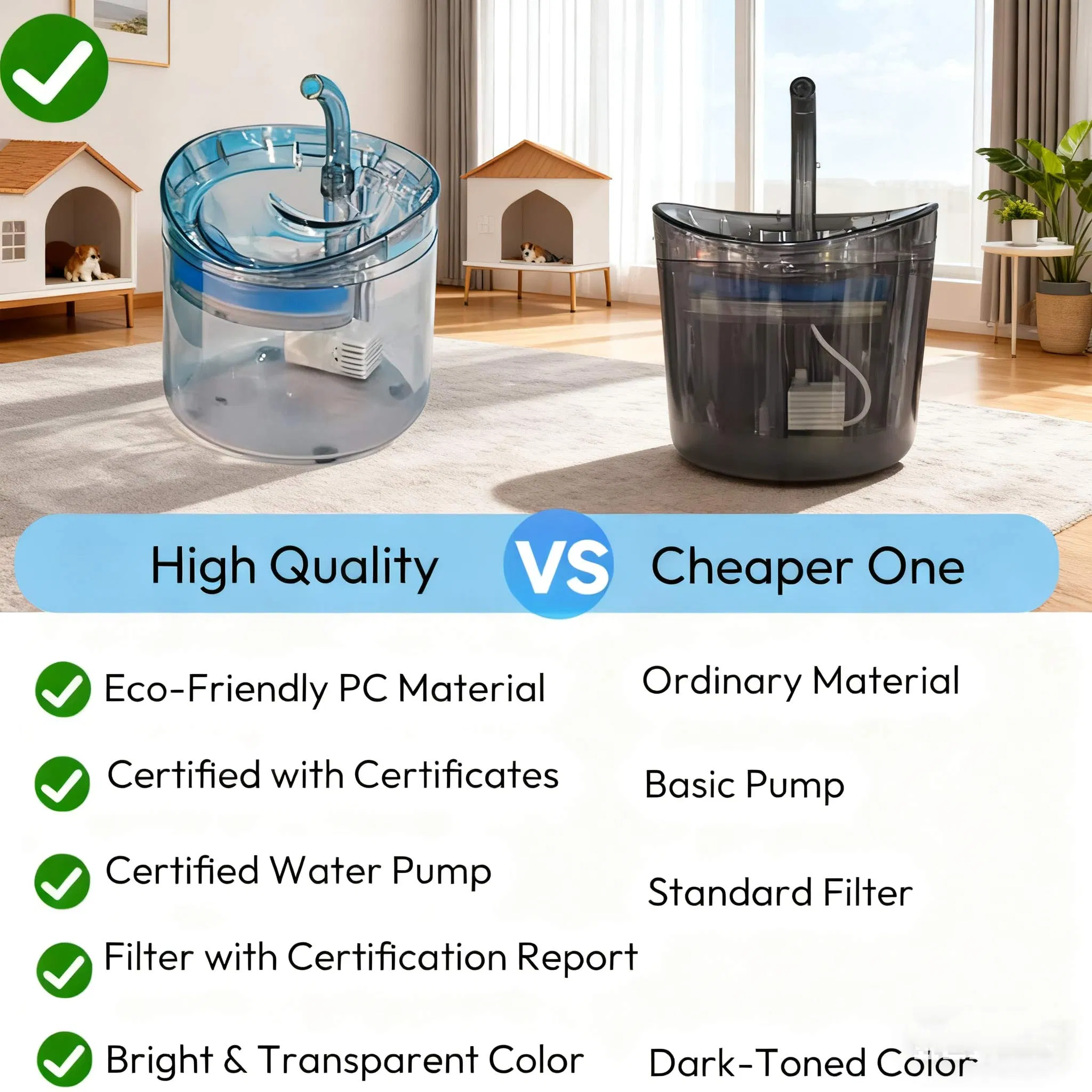 Tuya Smart Pet Water Bowl Dispenser Fountain 2L Automatic Pet Drinking - IR Sensor, Dual-Flow, Ultra-Quiet &amp; Emergency Storage for Cats Dogs