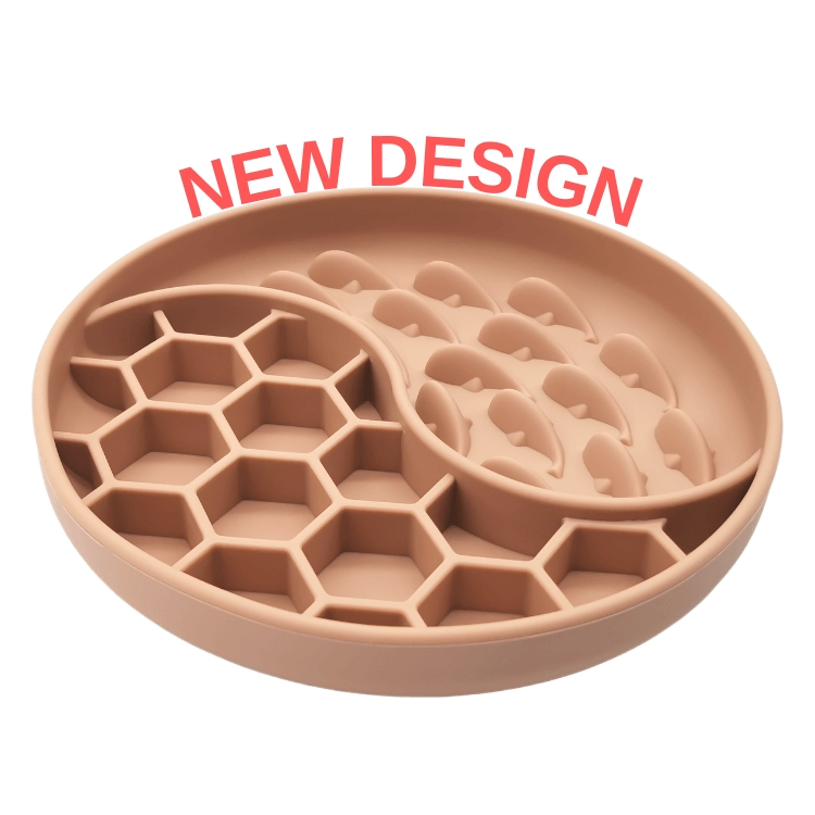 Honeycomb Silicone Slow Feeder Bowl Easy-Clean, High-Temp Resistant Dog Lick Mat