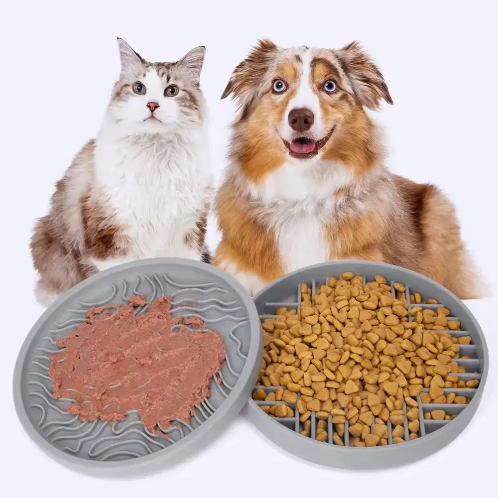 Silicone Slow Feeder with Lick Mat 3D Anti-Choking Design BPA Free Silicone Pet Slow Food Feeder