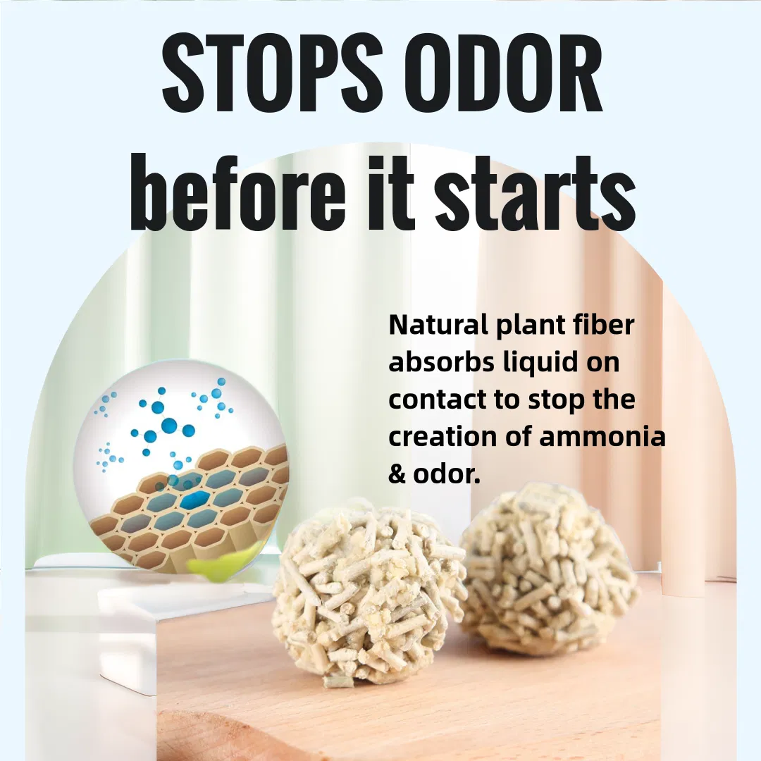 Organic Sustainable Bamboo Cat Litter with Ultra Deodorization for Pets