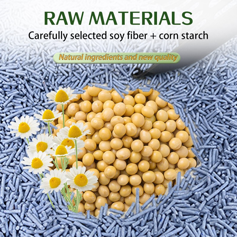 Pet Products Nala Fast Clumping Affordable Arena Para Gatos Dust Free Pet Grooming Automatic Cat Litter Box Eco Friendly Blueberry Scent Tofu Cat Litter