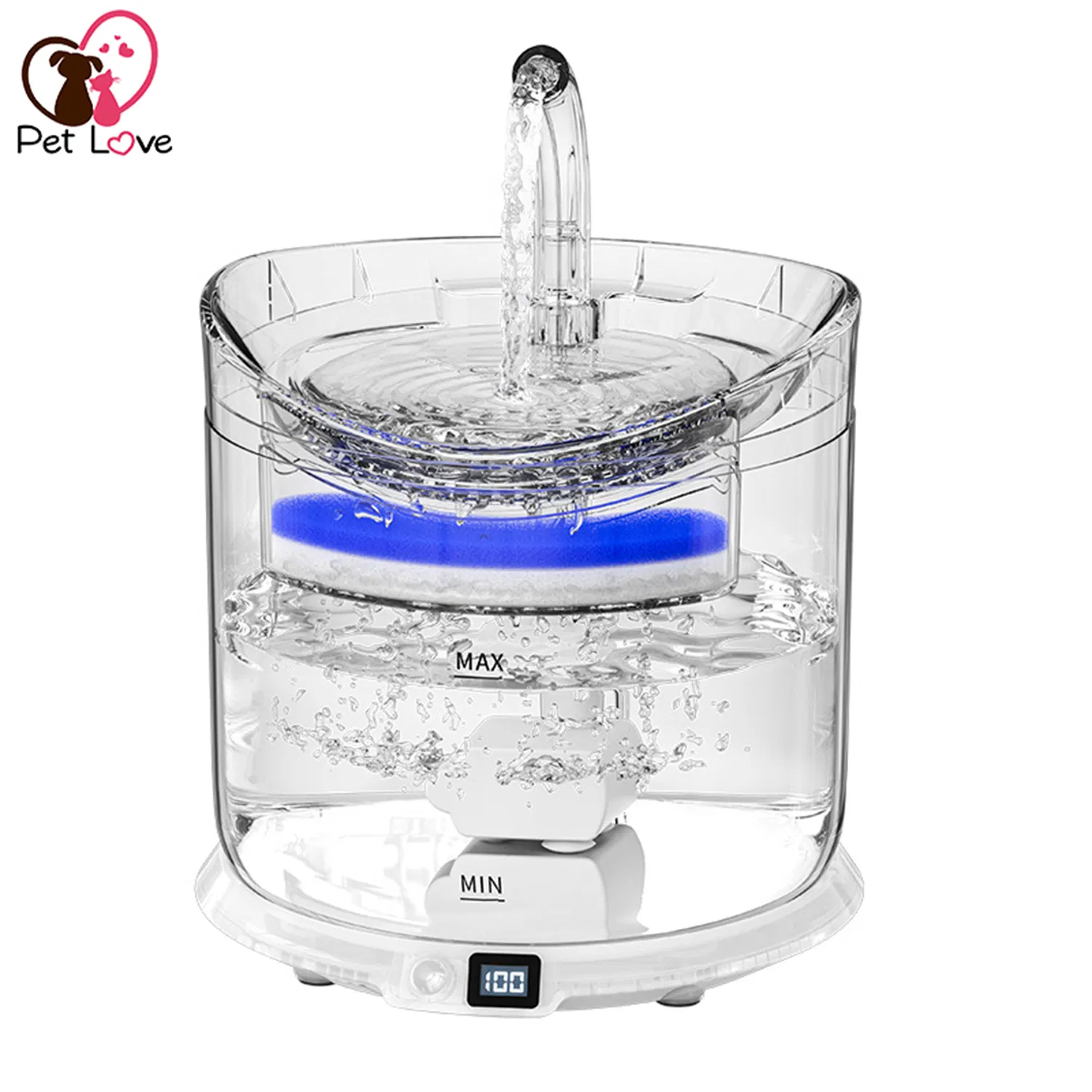 Smart Sensor Pet Water Fountain 2L Rechargeable Dispensador De Agua Para Mascotas