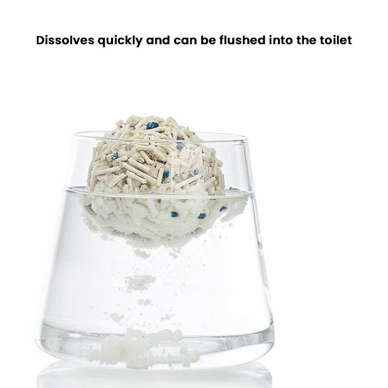 All-Natural Plant-Based Quick Absorbing Biodegradable Non-Sticky Dust-Free Safe to Flush Strong Odor Control Premium Quality Mixed Cat Litter