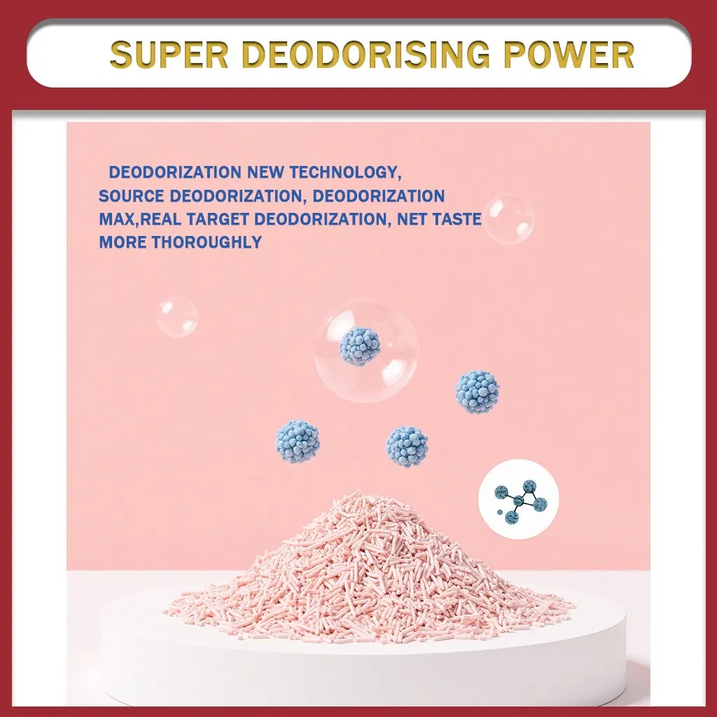High Quality Pet Products Odor Control Fast Clumping Cat Litter Sand Eco-Friendly Biodegradable Lightweight Dust Free Peach Scent Tofu Cat Litter