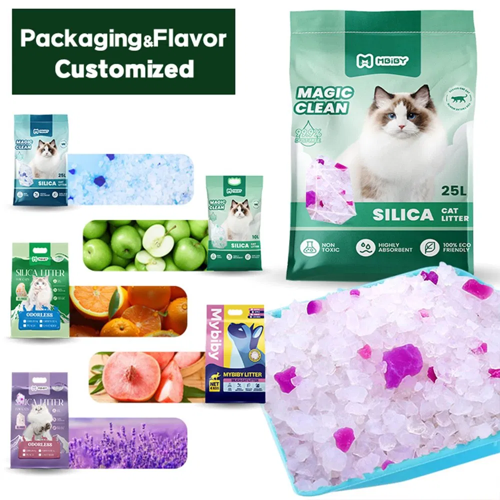 Factory Price Natured High Absorption &amp; Odor Controls Dust Free Silica Gel Crystal Cat Litter