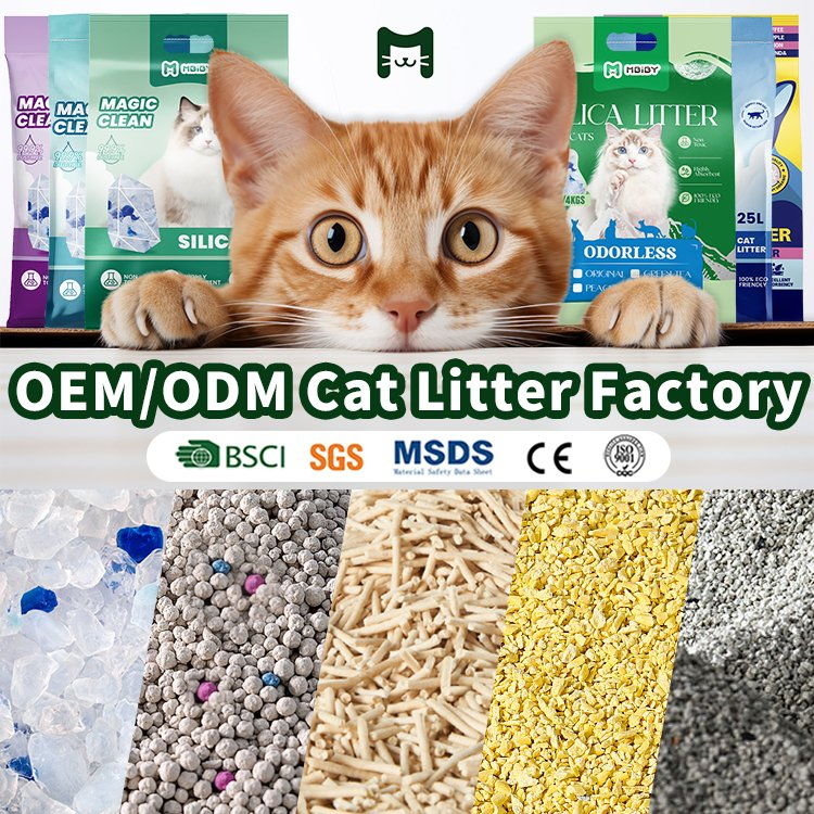 OEM Designs &amp; Free Branding Service Quick-Dry Anti-Bacterial Bentonite Cat Litter