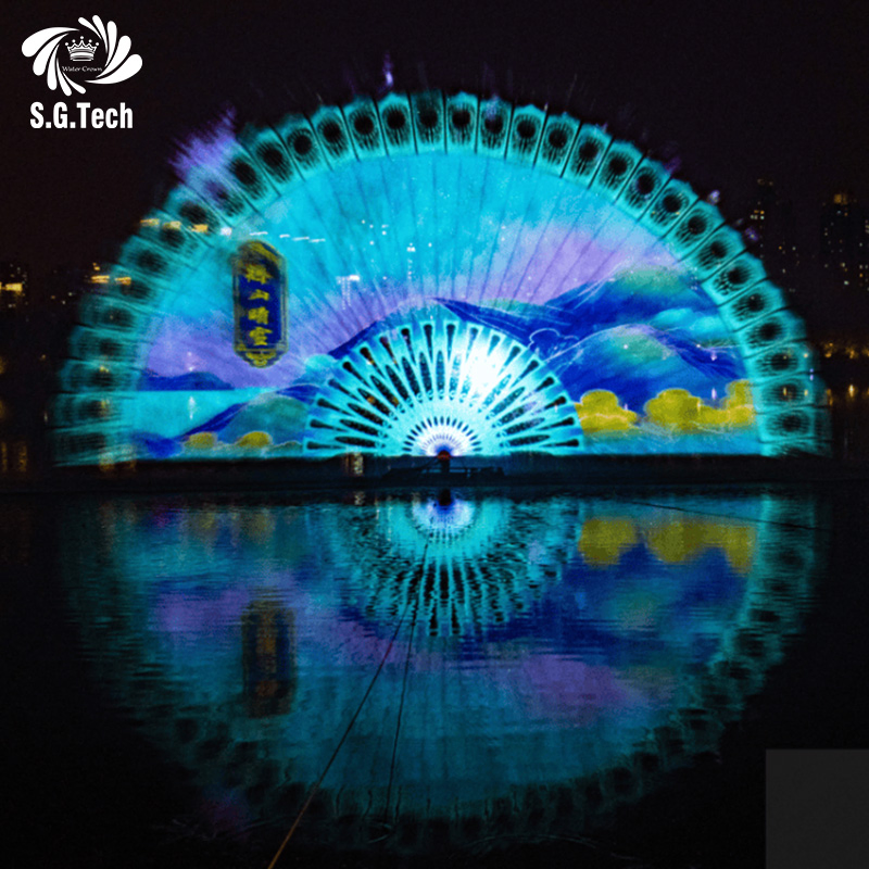 High Tech Movie Narrative Digital Water Feature Fountain