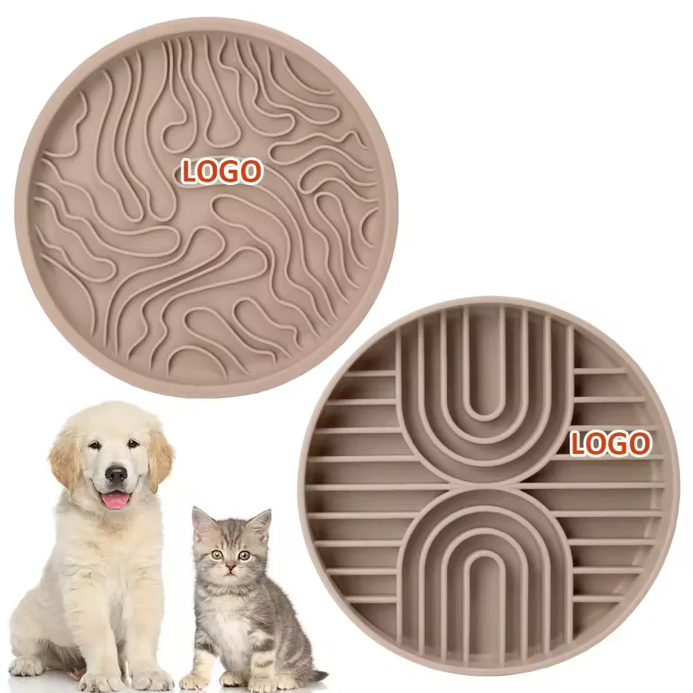 Silicone Slow Feeder with Lick Mat 3D Anti-Choking Design BPA Free Silicone Pet Slow Food Feeder