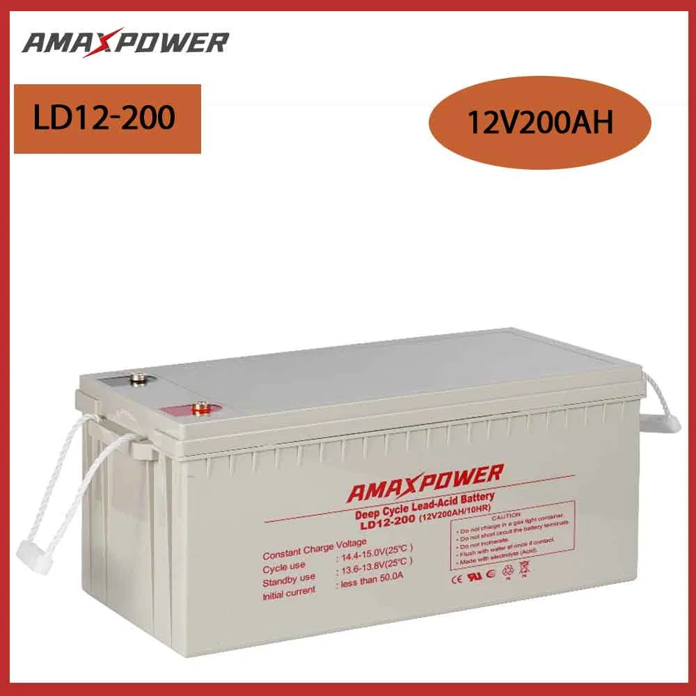 Amaxpower 12V 200ah Deep Cycle VRLA AGM Bateria Power Supply Sealed Lead Acid Storage Battery for UPS/Bts-Stations/Automotive/Pond-Fountain-Pumps/Buggies
