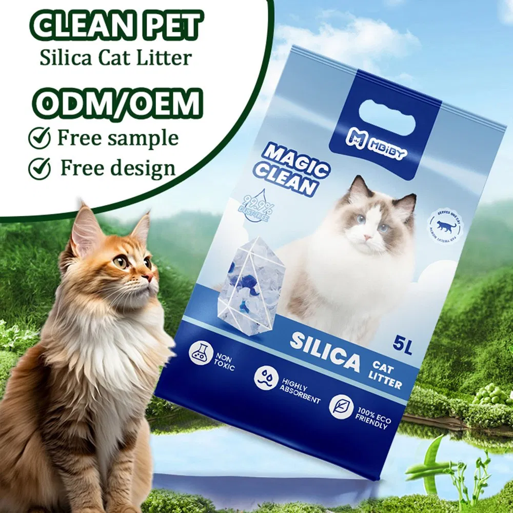 Factory Price Antibacterial Odor Control Cat Sand Crystal Silica Cat Litter