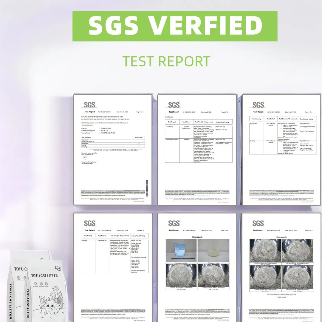 Crushed Bamboo Based Cat Litter No Additived Scents Customized Natural Cat Litter Low Tracking Good Odor Control Rapid Clumping Flushable Kitty Cat Litter