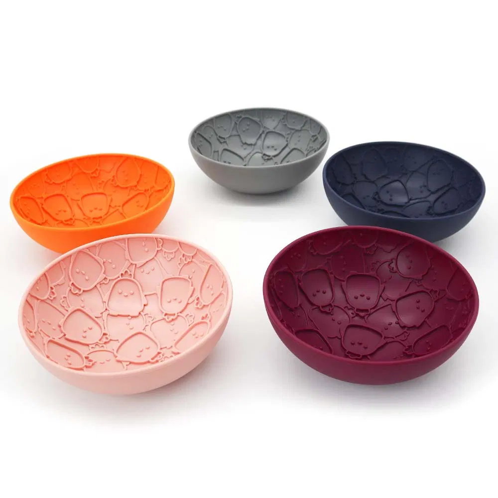 Silicone Cat Slow Food Bowl Pet Training New Dog Bowl Slow Food Dog Plate