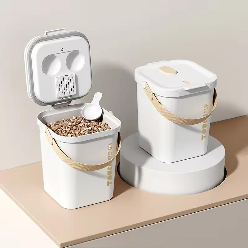 Smart Vacuum Grain Storage Bucket Eco-Friendly Portable Pet Cat Food Storage Bin