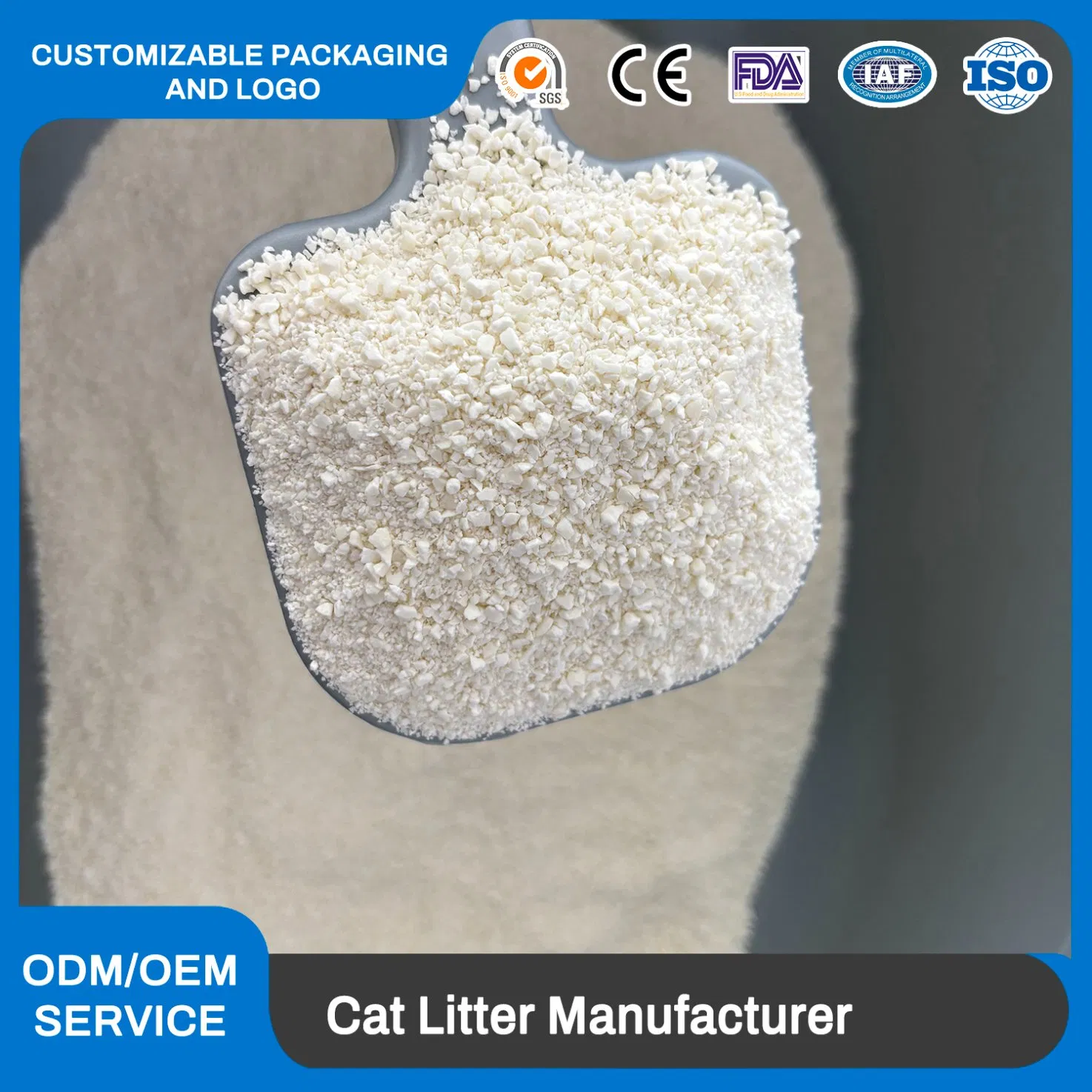 Environmentally Friendly Cassava Cat Litter Compostable Packaging 2.5kg Available Fast Clumping Dust Free