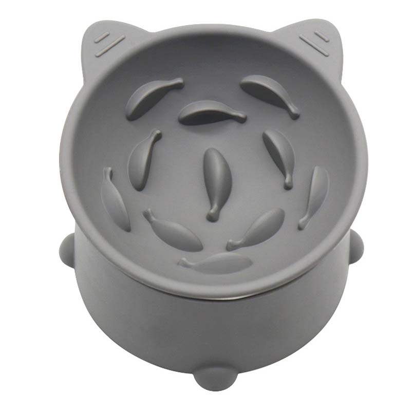 BPA Free Elevating Silicone Slow Feeder Bowl for Pets