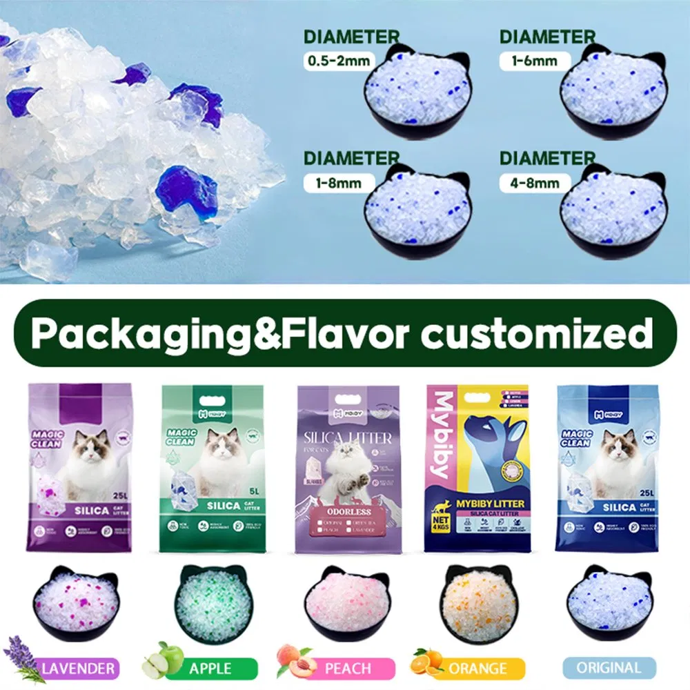 Factory Price Antibacterial Odor Control Cat Sand Crystal Silica Cat Litter