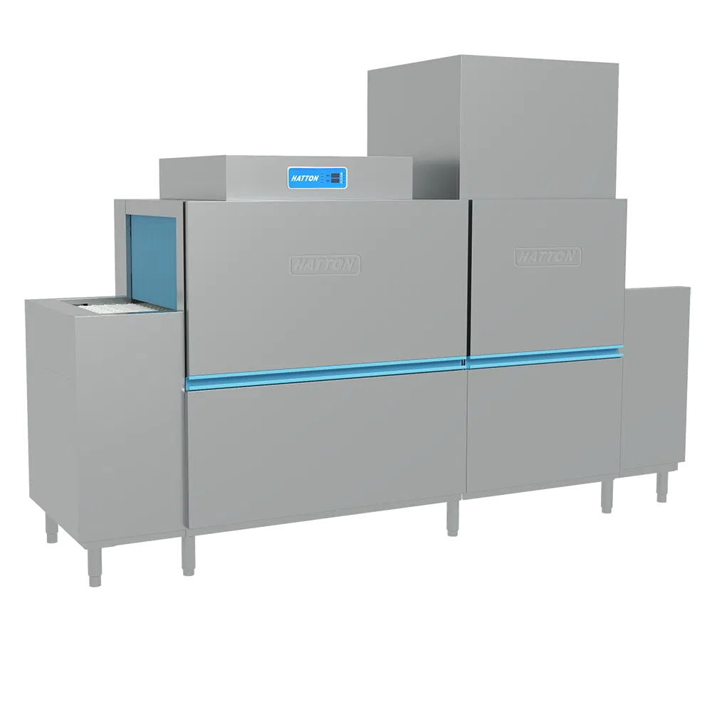 High-Efficiency Pass-Through Flat Type Dishwasher for Commercial Use