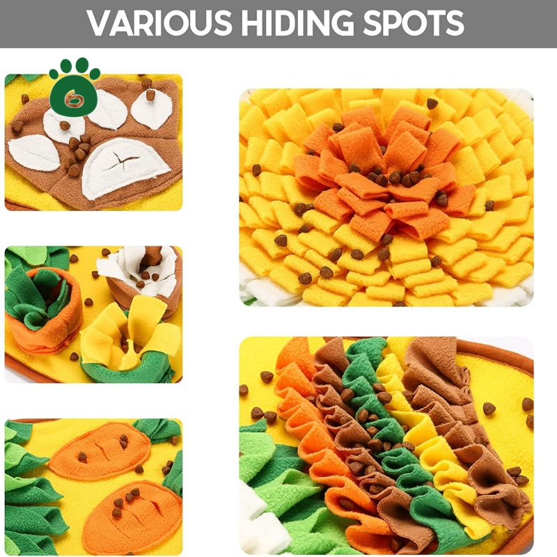 Dog Slow Feeding Snuffle Mat -Linen Fabric, 40×40cm/64×43cm, Customizable, MOQ 250PCS