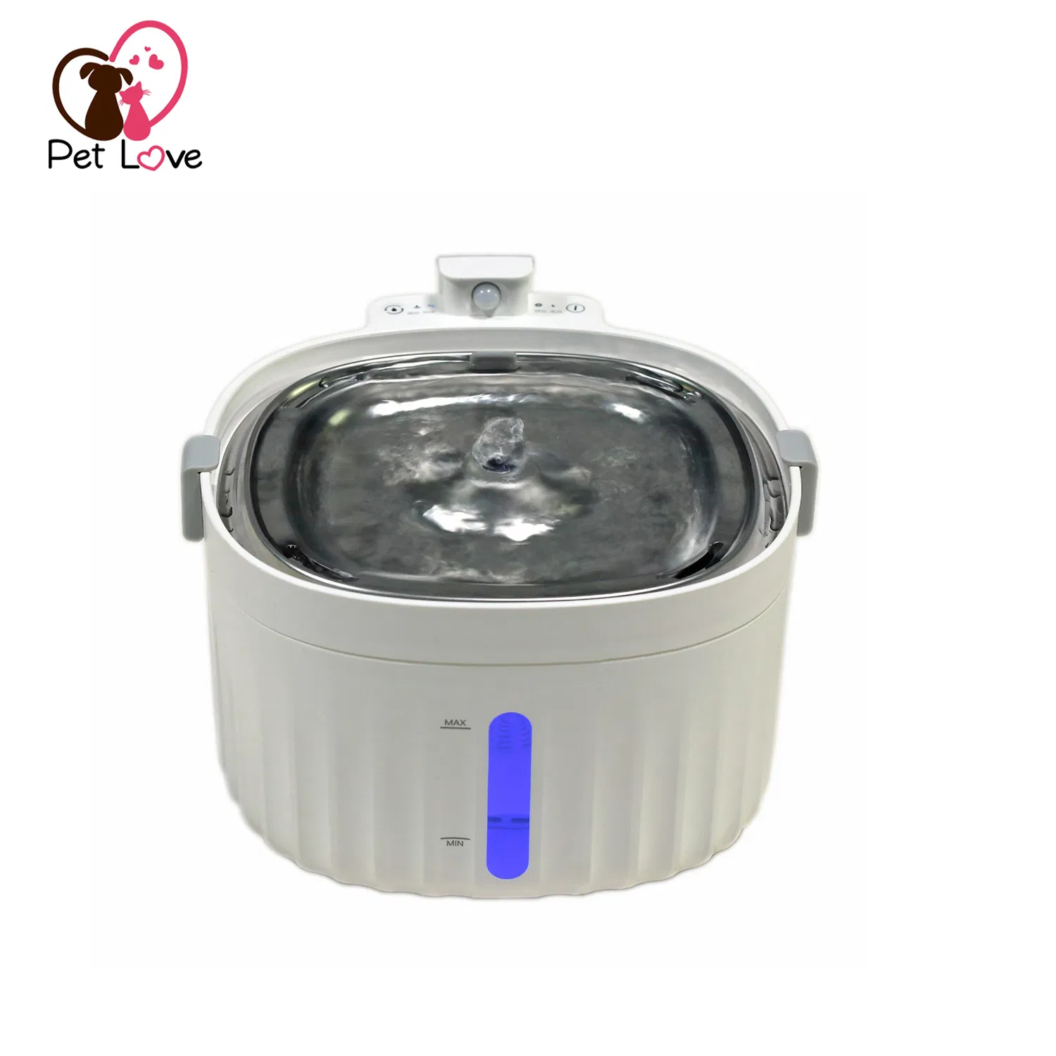 Fx902s Automatic Cat Dog Water Bowl 1.9L Smart Sensor Continuous Flow Stainless Steel
