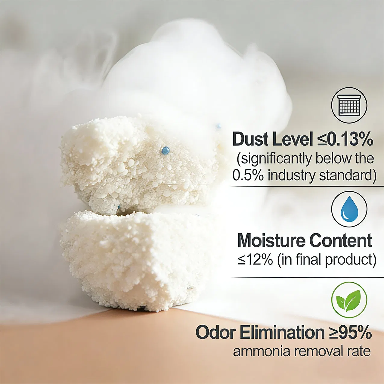 Wholesale Sustainable Pet Products 0.5-2mm Eco-Friendly Ultra Absorbent Dust-Free Clumping Cassava Cat Litter