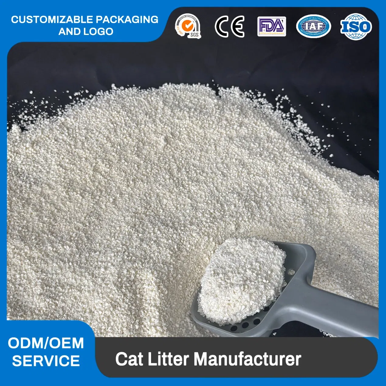 Environmentally Friendly Cassava Cat Litter Compostable Packaging 2.5kg Available Fast Clumping Dust Free