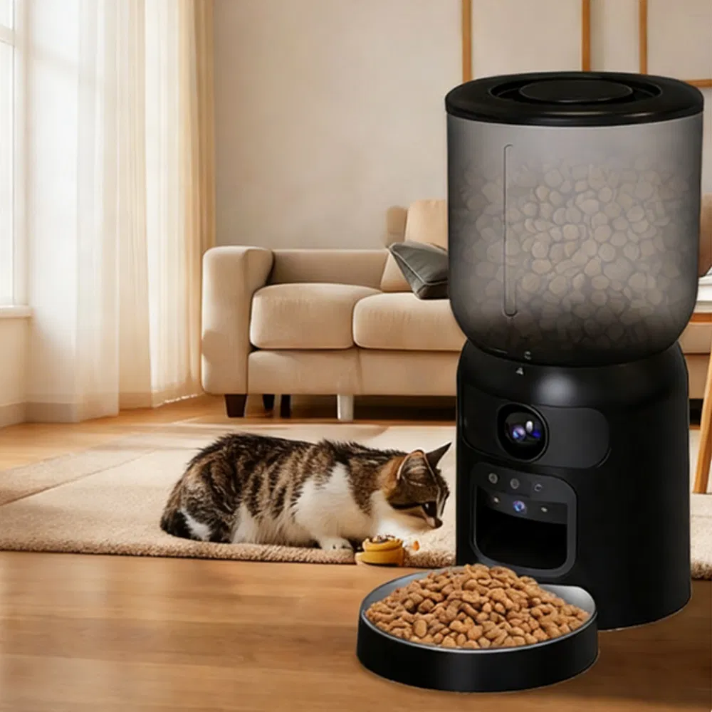 Dual-Lens Smart Pet Feeder with Laser Teasing and Motion Detection