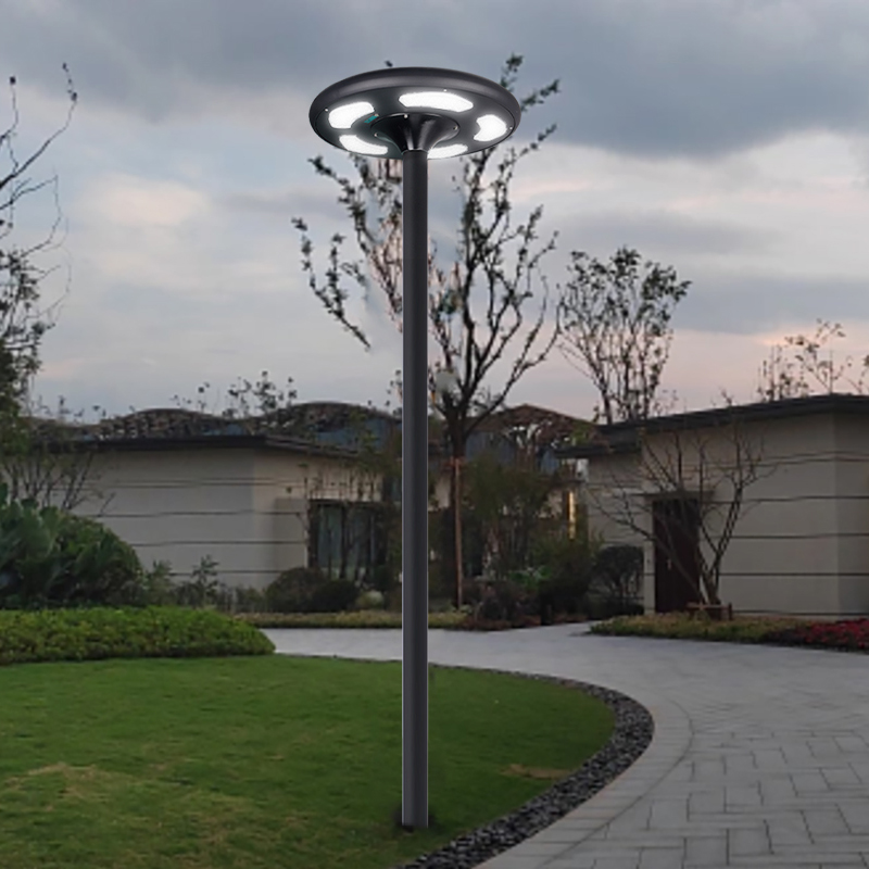 High Power Aluminum UFO Led Solar Powered Garden Light Detail View 2
