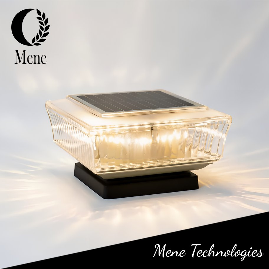 LED Garden Solar Light Cap IP65 Dusk to Dawn Post Top Lamp for Outdoor Residential Courtyard Illumination
