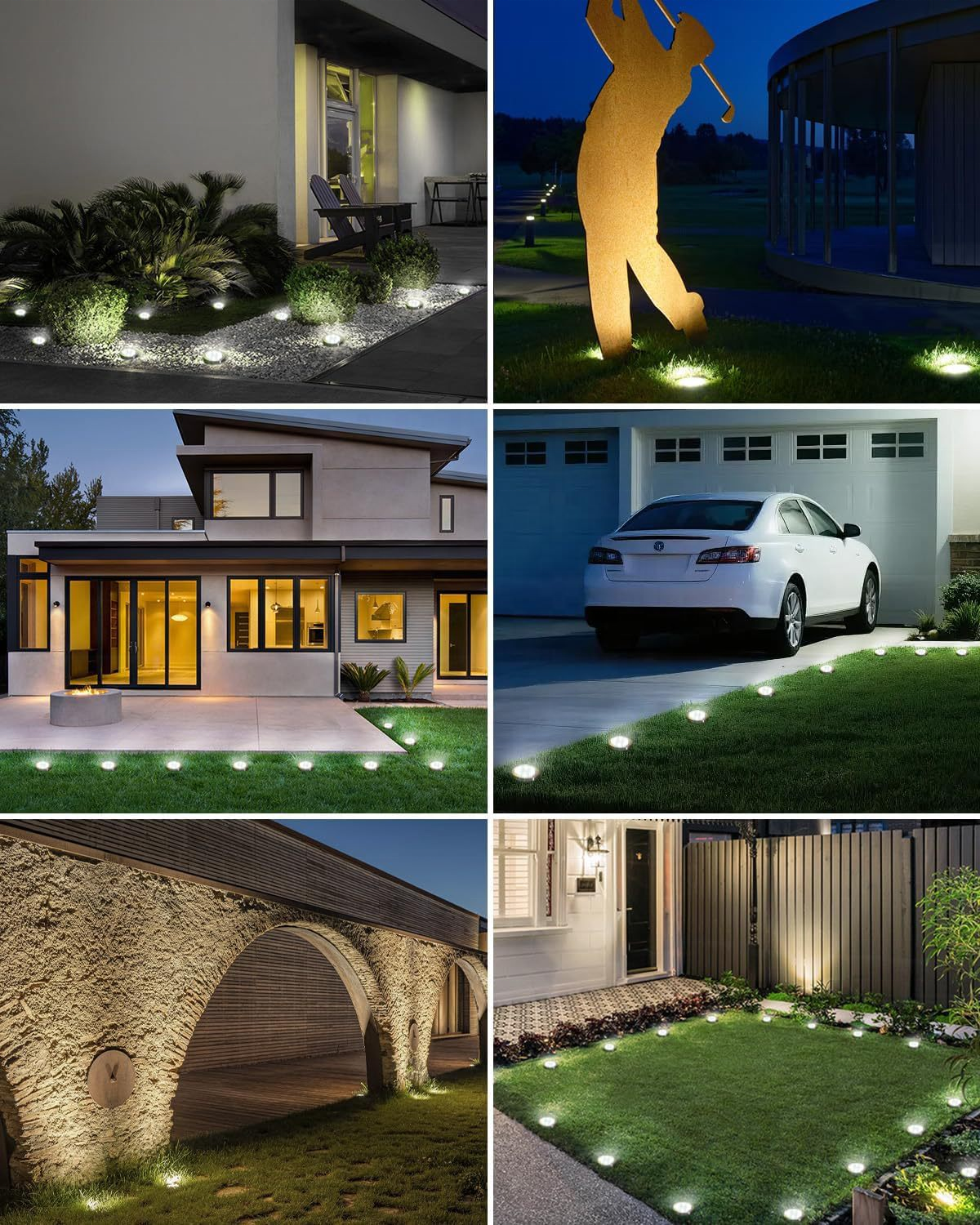8 Led Stainless Steel Outdoor Ground Lawn Lamp LED Outdoor Solar Ground Lights Solar Path Deck Lights