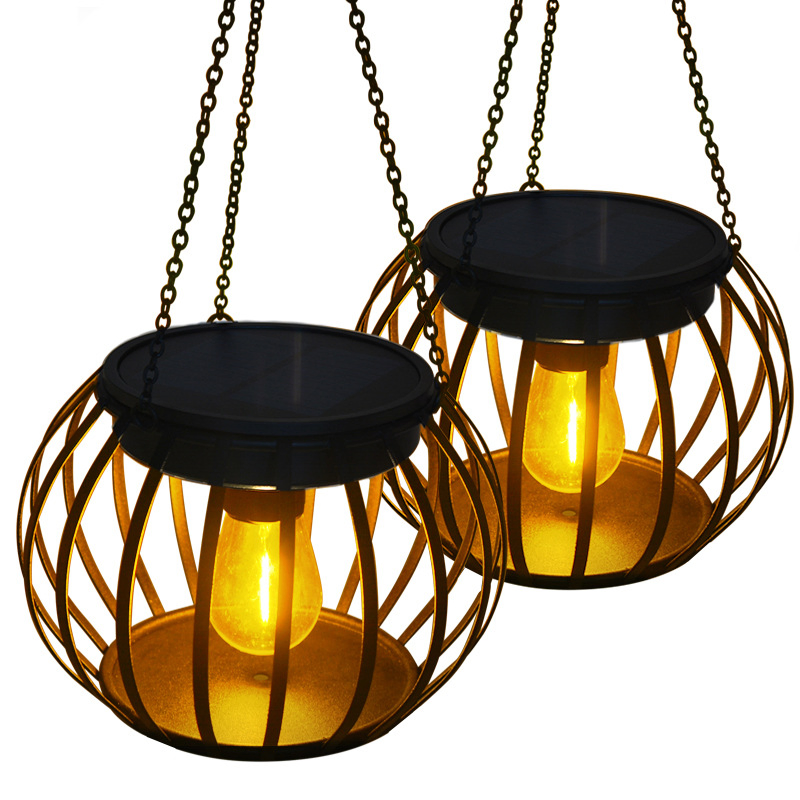 LED Solar Lantern Outdoor Waterproof Hanging Tree Garden Light