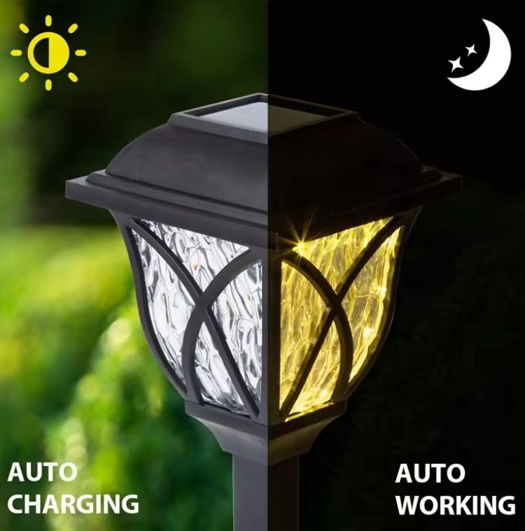 Solar Powered LED Garden Lights Waterproof Outdoor Lamp For Patio Yard Lawn Landscape Decorative Lighting Pathway Yard Lantern