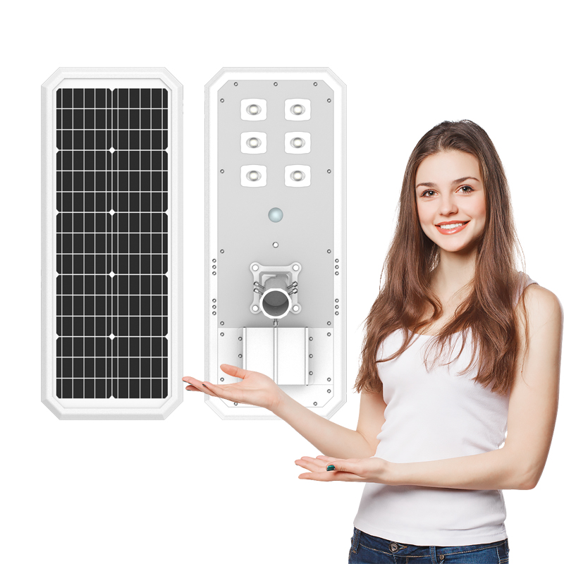LED Monocrystalline Silicon Solar Light Outdoor All in One Solar Street Lights Outdoor Waterproof High Quality