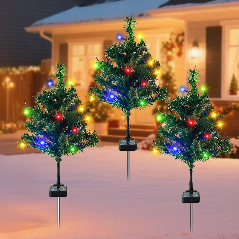 Artificial Solar Christmas Tree Light for Patio Yard Solar Christmas Light