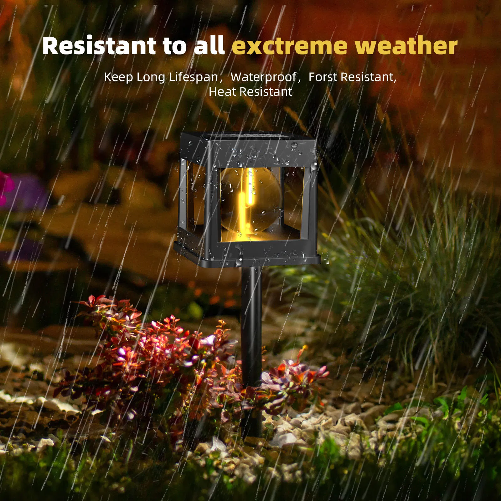 Solar Powered Fence Post Cap Lights Waterproof Solar Landscape Ground Light