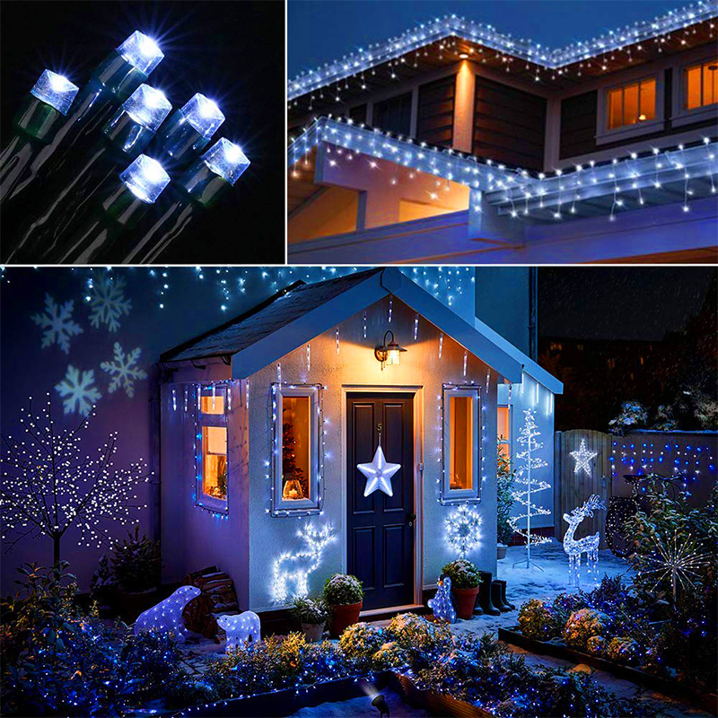 200 Bulbs Indoor Outdoor Decor Christmas Series Fairy LED Solar String Lights