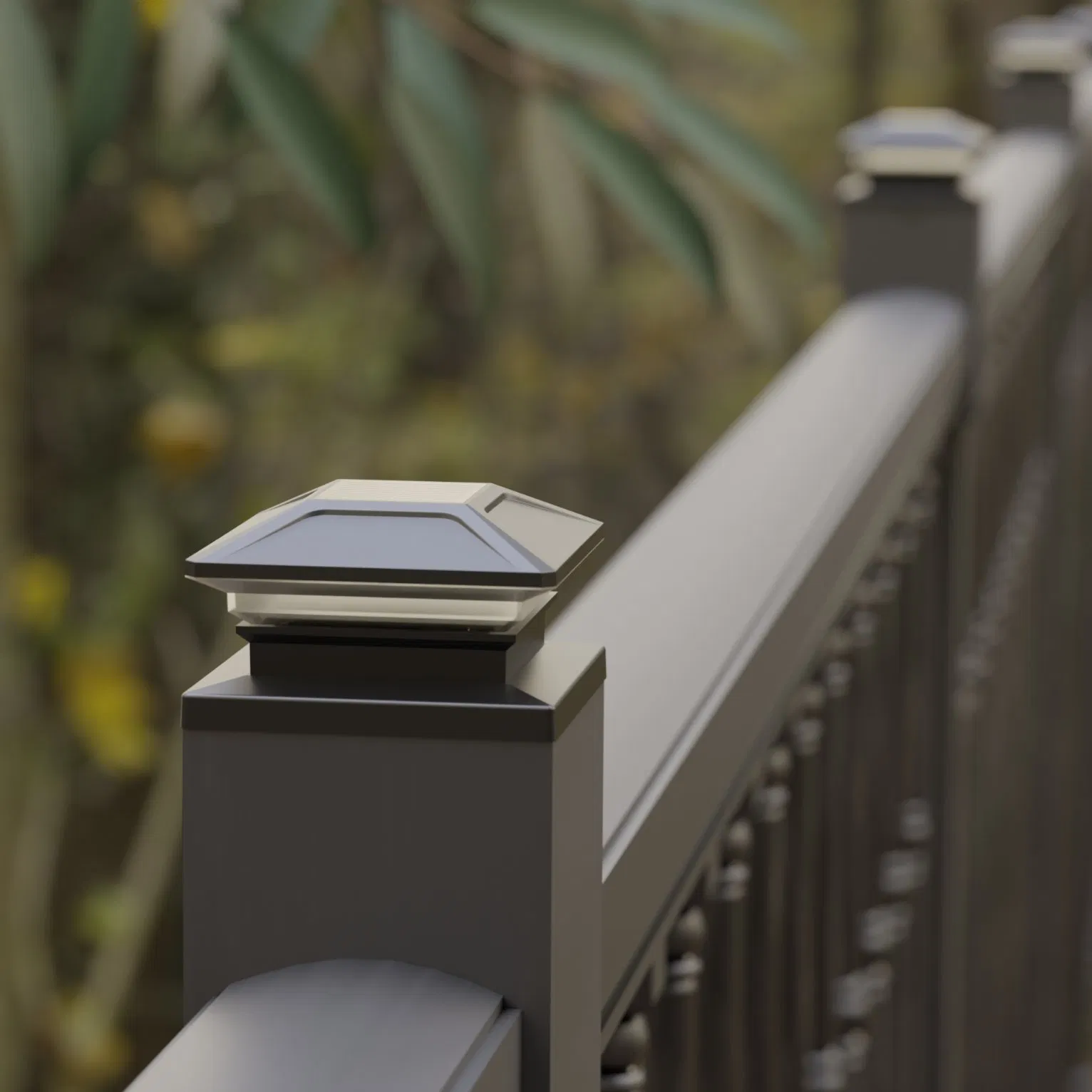 Hot-Selling Outdoor Column Light Courtyard Solar Pillar Lamp Garden Fence Post Light