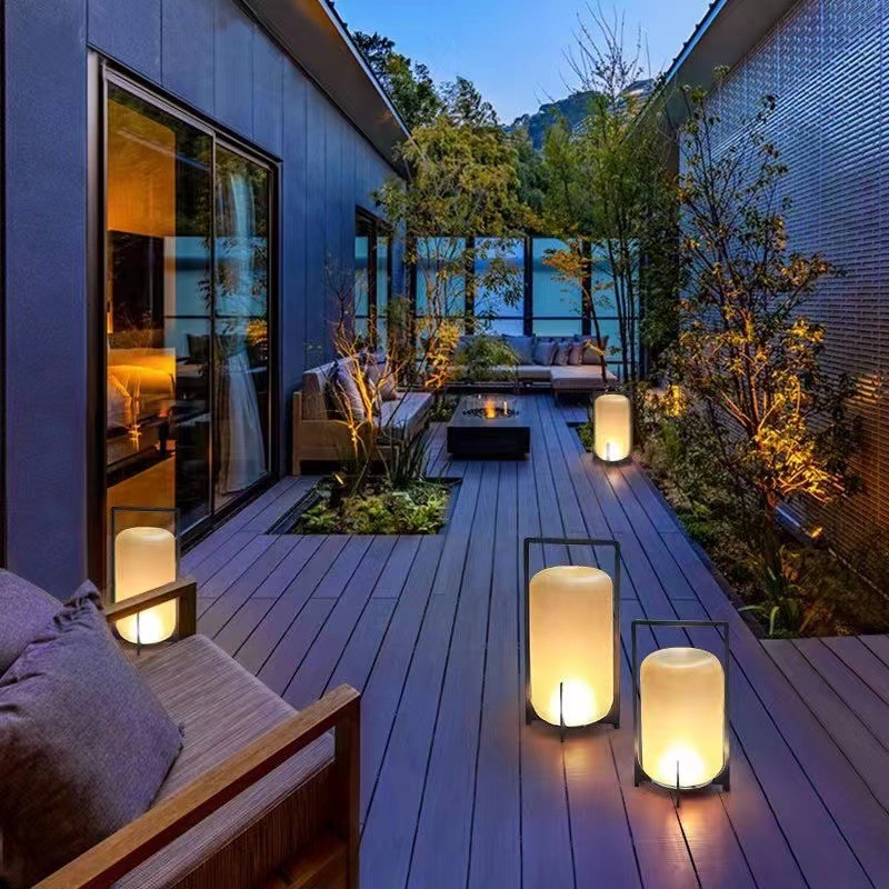 Lumind Solar and Electric Garden Outdoor DECOR IP65 Lamp Balcony Garden Terrace Floor Landscape Bollard Light Led Garden Light