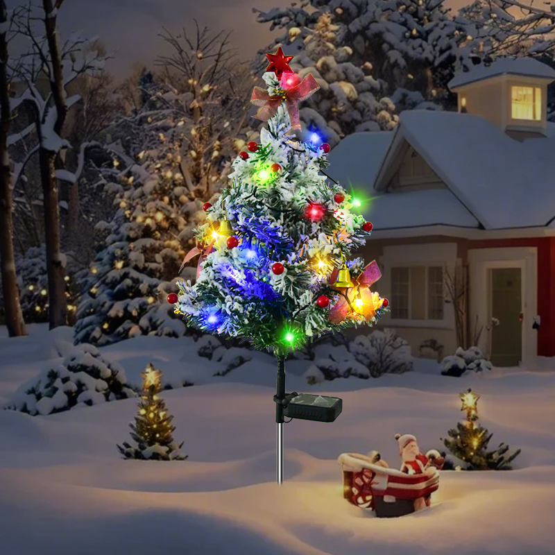 Artificial Solar Christmas Tree Light for Patio Yard Solar Christmas Light