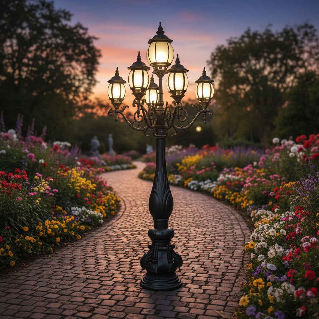 Aluminum Garden Lamp Waterproof Ip65 Modern Hotel Home Outdoor Decoration Bollard Post Pathway Led Lawn Light