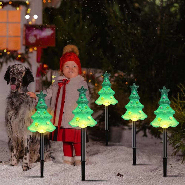 Outdoor Waterproof Christmas Tree Pathway Light Garden Solar Pathway Lawn Light