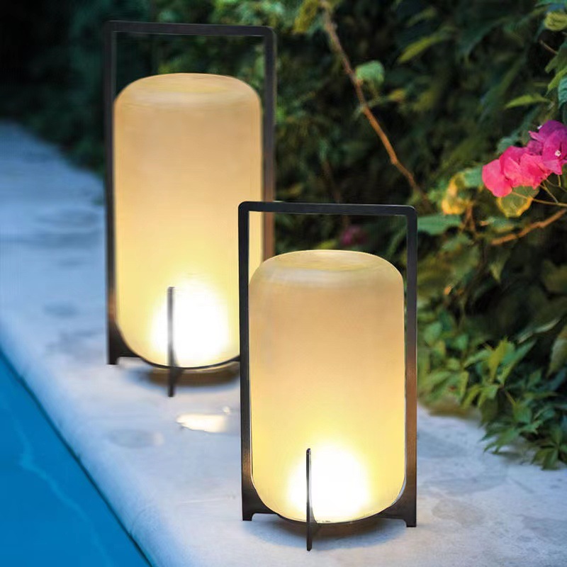 Lumind Solar and Electric Garden Outdoor DECOR IP65 Lamp Balcony Garden Terrace Floor Landscape Bollard Light Led Garden Light